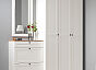 Шкаф-пенал Остин 13.225 Белый шагрень Дуб золотой