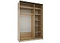 Корпус шкафа-купе 2-х дверного Бруно СТЛ.317.11, 160х242х62, Дуб дикий