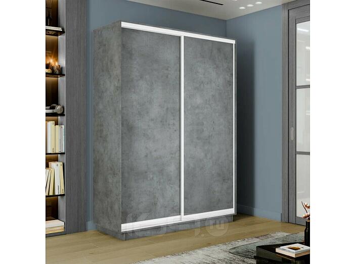Шкаф-купе 1400x600x2200 Экспресс 2 Бетон/бетон ЛДСП