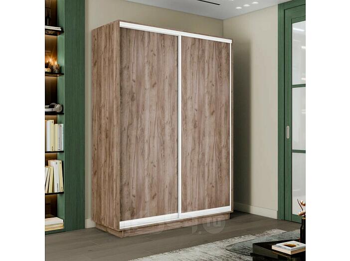 Шкаф-купе 1200x450x2200 Экспресс 2 Дуб Крафт табачный ЛДСП