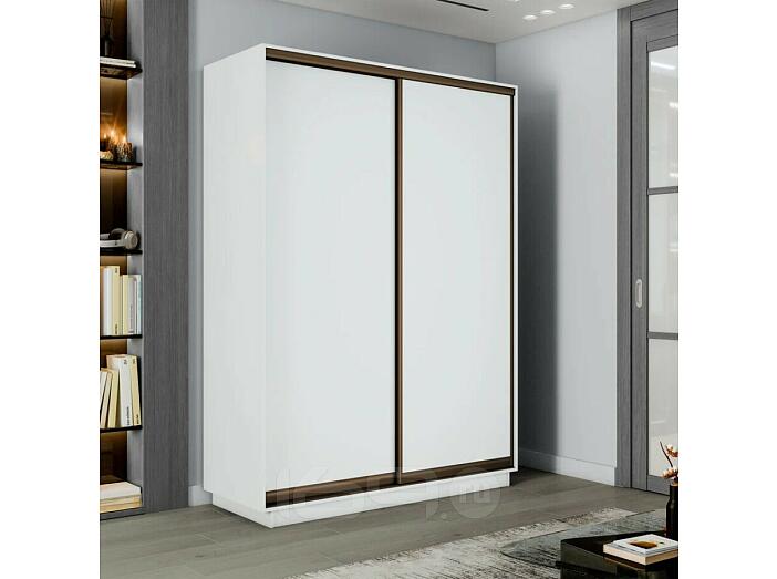 Шкаф-купе 1600x600x2200 Экспресс 2 Белый снег ЛДСП