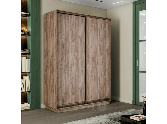 Шкаф-купе 1200x450x2200 Экспресс 2 Дуб Крафт табачный ЛДСП