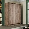 Шкаф Экспресс 2 2-х дверный Дуо ЛДСП (Бронзовый профиль) Дуб Крафт Табачный 1600x2400x450