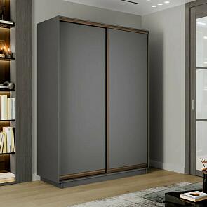 Шкаф-купе 1400x600x2200 Экспресс 2 Серый Диамант ЛДСП