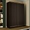 Шкаф Экспресс 2 2-х дверный Дуо ЛДСП (Бронзовый профиль) Венге 1400x2400x600