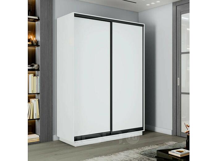 Шкаф-купе 1200x600x2200 Экспресс 2 Белый снег ЛДСП