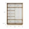 Шкаф-купе 1600x450x2400 Экспресс 2 Дуб сонома ЛДСП