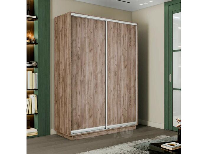 Шкаф-купе 1200x450x2400 Экспресс 2 Дуб Крафт табачный ЛДСП