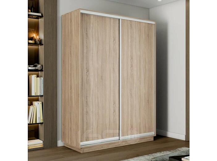 Шкаф Экспресс 2 2-х дверный Дуо ЛДСП (Серебряный профиль) Дуб Сонома 1600x2400x600