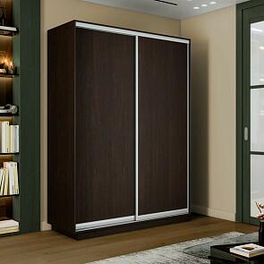 Шкаф Экспресс 2 2-х дверный Дуо ЛДСП (Серебряный профиль) Венге 1600x2400x600