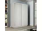 Шкаф Экспресс 2 2-х дверный Дуо ЛДСП (Серебряный профиль) Ясень Анкор светлый 1200x2400x450