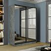 Шкаф-купе 1200x450x2400 Экспресс 2 Бетон зеркало, ЛДСП