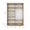 Шкаф-купе 1200x600x2400 Экспресс 2 Дуб сонома зеркало, ЛДСП
