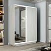 Шкаф-купе 1600x450x2400 Экспресс 2 Ясень Анкор светлый зеркало, ЛДСП