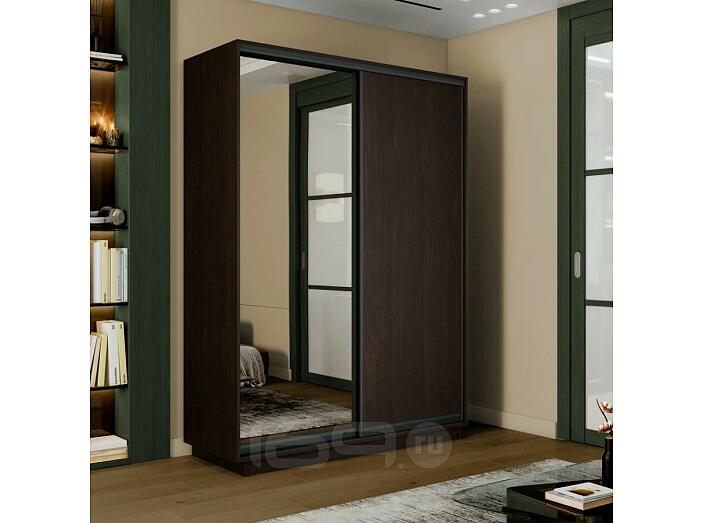 Шкаф-купе 1600x600x2400 Экспресс 2 Вегне зеркало, ЛДСП