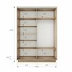 Шкаф-купе 1400x600x2200 Экспресс 2 Дуб сонома зеркало, ЛДСП