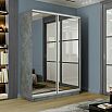 Шкаф-купе 1200x450x2400 Экспресс 2 Бетон зеркало, ЛДСП