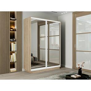 Шкаф-купе 1600x600x2400 Экспресс 2 Дуб сонома зеркало, ЛДСП