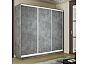 Шкаф Экспресс 2 3-х дверный Трио ЛДСП (Белый профиль) Бетон 1800x2200x600