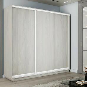 Шкаф Экспресс 2 3-х дверный Трио ЛДСП (Белый профиль) Ясень Анкор светлый 1800x2400x600