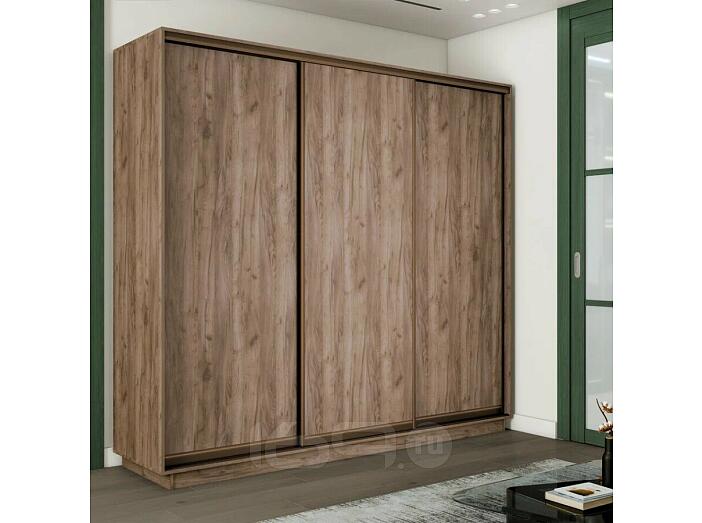 Шкаф-купе 2400x600x2400 Экспресс 2 Дуб Крафт табачный ЛДСП