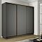 Шкаф Экспресс 2 3-х дверный Трио ЛДСП (Бронзовый профиль) Серый Диамант 2100x2400x600 Шкаф Экспресс 2 3-х дверный Трио ЛДСП (Бронзовый профиль) Серый Диамант 2100x2400x600