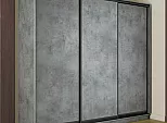 Шкаф Экспресс 2 3-х дверный Трио ЛДСП (Чёрный профиль) Бетон 1800x2200x600