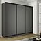 Шкаф Экспресс 2 3-х дверный Трио ЛДСП (Чёрный профиль) Серый Диамант 2100x2400x600 Шкаф Экспресс 2 3-х дверный Трио ЛДСП (Чёрный профиль) Серый Диамант 2100x2400x600