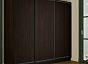 Шкаф Экспресс 2 3-х дверный Трио ЛДСП (Чёрный профиль) Венге 1800x2400x450
