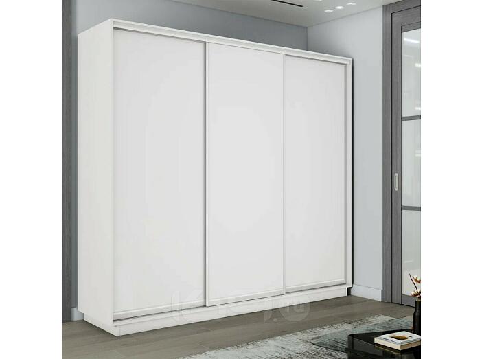 Шкаф-купе 2100x450x2200 Экспресс 2 Белый снег ЛДСП