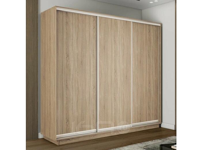 Шкаф Экспресс 2 3-х дверный Трио ЛДСП (Серебряный профиль) Дуб Сонома 1800x2200x450