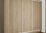 Шкаф Экспресс 2 3-х дверный Трио ЛДСП (Серебряный профиль) Дуб Сонома 1800x2400x600