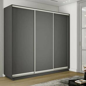 Шкаф-купе 2400x600x2400 Экспресс 2 Серый Диамант ЛДСП