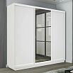 Шкаф-купе 1800x450x2200 Экспресс 2 Белый снег зеркало, ЛДСП