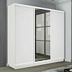 Шкаф-купе 1800x600x2400 Экспресс 2 Белый снег зеркало, ЛДСП