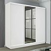 Шкаф-купе 2400x600x2400 Экспресс 2 Белый снег зеркало, ЛДСП