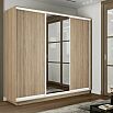 Шкаф-купе 1800x450x2200 Экспресс 2 Дуб сонома зеркало, ЛДСП