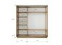 Шкаф Экспресс 2 3-х дверный Трио ЛДСП Зеркало ЛДСП (Чёрный профиль) Дуб Сонома 2100x2400x600