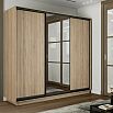 Шкаф-купе 2400x450x2200 Экспресс 2 Дуб сонома зеркало, ЛДСП