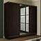 Шкаф Экспресс 2 3-х дверный Трио ЛДСП Зеркало ЛДСП (Чёрный профиль) Венге 2100x2400x600 Шкаф Экспресс 2 3-х дверный Трио ЛДСП Зеркало ЛДСП (Чёрный профиль) Венге 2100x2400x600