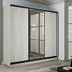 Шкаф-купе 2100x600x2200 Экспресс 2 Ясень Анкор светлый зеркало, ЛДСП