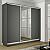 Шкаф-купе 2400x450x2200 Экспресс 2 Серый Диамант зеркало, ЛДСП