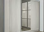 Шкаф Экспресс 2 3-х дверный Трио ЛДСП Зеркало ЛДСП (Серебряный профиль) Ясень Анкор светлый 2100x2200x450