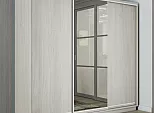 Шкаф Экспресс 2 3-х дверный Трио ЛДСП Зеркало ЛДСП (Серебряный профиль) Ясень Анкор светлый 2400x2200x450