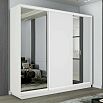 Шкаф-купе 1800x450x2400 Экспресс 2 Белый снег зеркало, ЛДСП