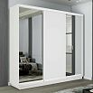 Шкаф-купе 1800x600x2400 Экспресс 2 Белый снег зеркало, ЛДСП