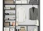 Шкаф Экспресс 2 3-х дверный Трио Зеркало ЛДСП Зеркало (Бронзовый профиль) Серый Диамант 2400x2400x450