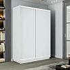 Шкаф-купе 1800x450x2200 Экспресс 2 Белый снег ЛДСП