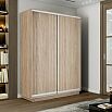 Шкаф Экспресс 2 Широкий 2-х дверный Дуо ЛДСП (Серебряный профиль) Дуб сонома 1800*2400*600