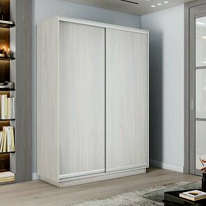 Шкаф Экспресс 2 Широкий 2-х дверный Дуо ЛДСП (Серебряный профиль) Ясень Анкор светлый 1800*2200*600